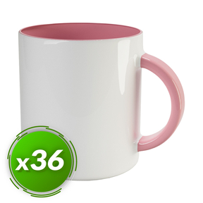PixColor Tasse à Sublimation Rose - Qualité Premium AAA (Pack 36)