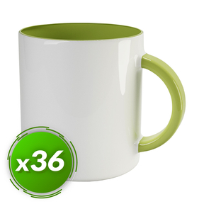 PixColor Tasse à Sublimation Vert Clair - Qualité Premium AAA (Pack 36)
