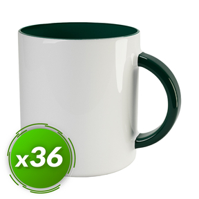 PixColor Tasse à Sublimation Vert - Qualité Premium AAA (Pack 36)