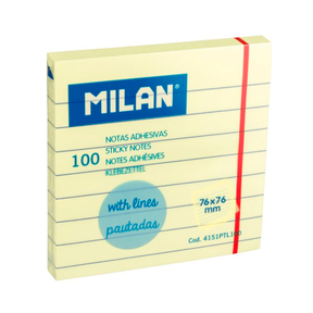 Notes autocollantes Milan Lignes 76 x 76 mm (100 feuilles)