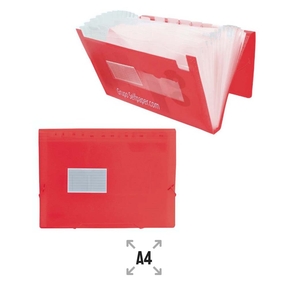 Liderpapel A4 Polypropylène Rubberised File Keeper (Red)