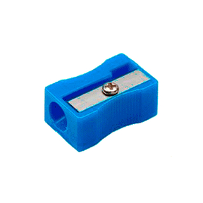 Taille-crayon en plastique simple (bleu)