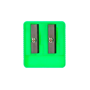 Taille-crayon double en plastique (vert)