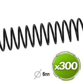 Spirale Noir Métallique 5:1 (300 Unités) (6mm)